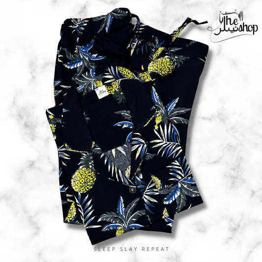 Pineapple, Collared Shirt & Pjs Set
